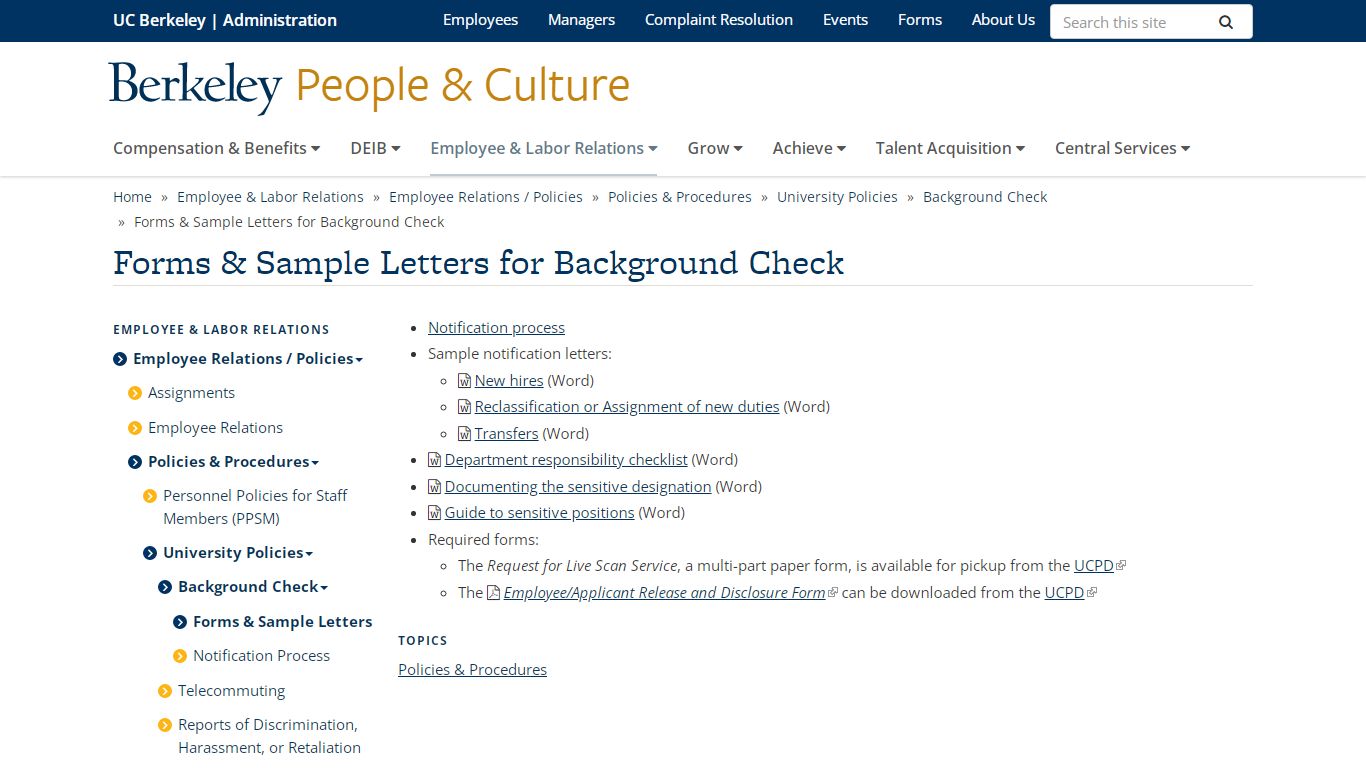 Forms & Sample Letters for Background Check | People & Culture